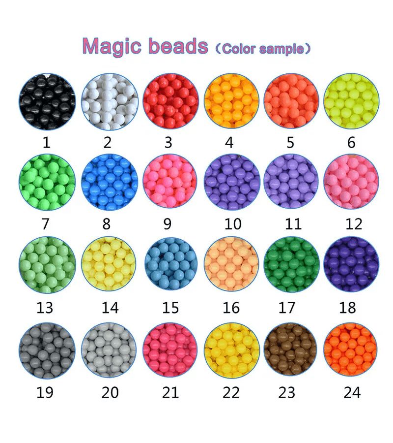 24 Color Water Soluble Beads 500 Pcs Solid Beads Refill for Crafting Jewelry Making DIY Art Projects Home Decor - Image 4