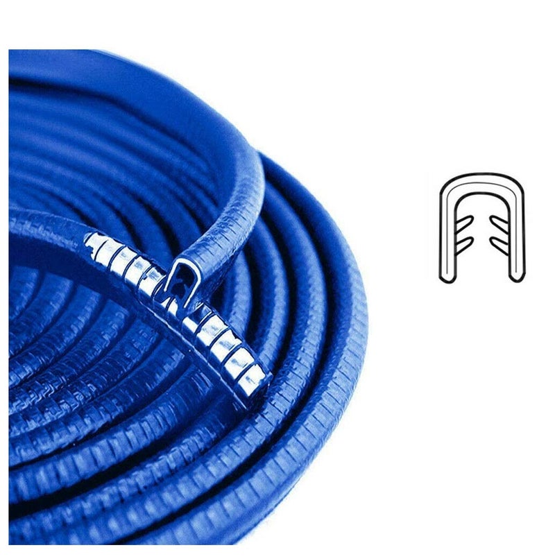 PRIKNIK Car U Shape Edge Trim Rubber Strip Seal Protector Car Door Edge Guards (16 ft/5 m) Compatible with Cars (Blue, 16 ft) - Image 1