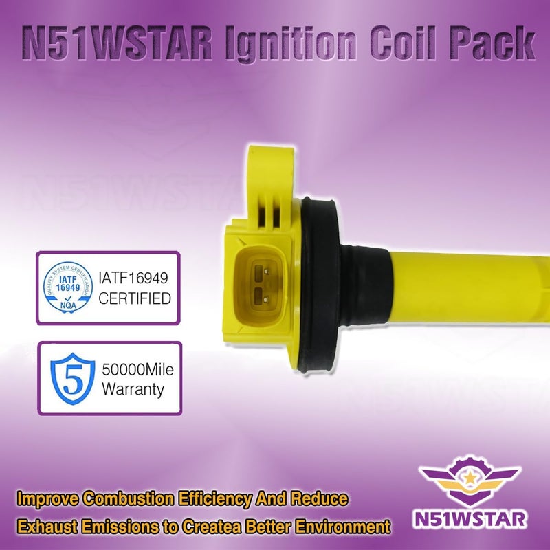 N51WSTAR Performance Ignition Coil Pack Set of 6 for Ford Lincoln Vehicles - Image 4