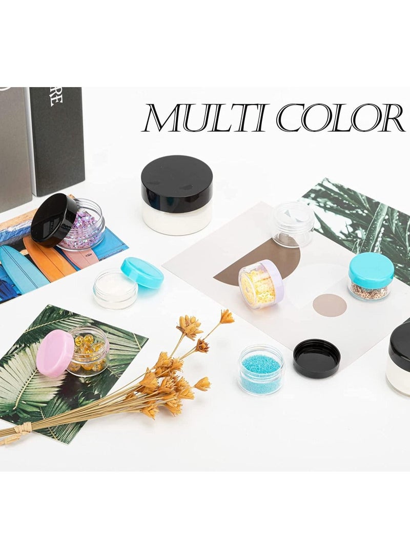 SYOSI 30 Pcs Cosmetic Containers, Acrylic Clear Round Jars, BPA Free Sample Jars Tiny Makeup Sample Containers with Lids for Women Cosmetic, Lotion, Cream, Makeup, Bead, Eye Shadow (10g / 10ml) - Image 2