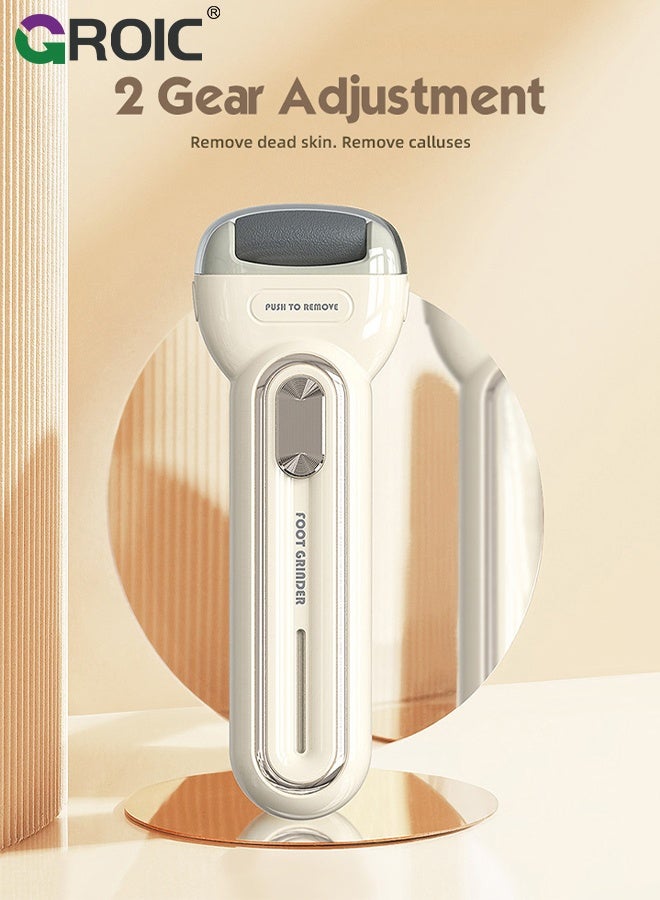 GROIC Electric Callus Remover for Feet with 3 Replaceable Heads - Callus Shaver Foot Filer Foot Grinder, Strong Adjustable Speed Foot Callus Remover Tool Foot Care Tool - Image 2