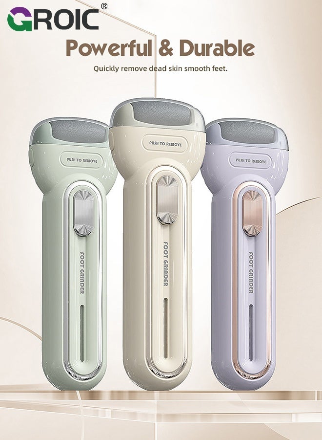 GROIC Electric Callus Remover for Feet with 3 Replaceable Heads - Callus Shaver Foot Filer Foot Grinder, Strong Adjustable Speed Foot Callus Remover Tool Foot Care Tool - Image 5