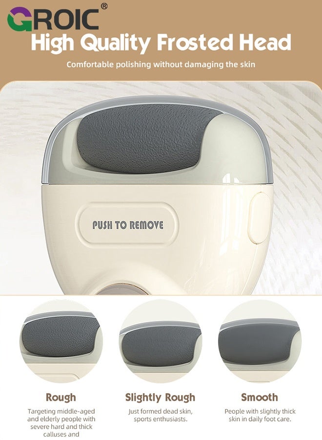 GROIC Electric Callus Remover for Feet with 3 Replaceable Heads - Callus Shaver Foot Filer Foot Grinder, Strong Adjustable Speed Foot Callus Remover Tool Foot Care Tool - Image 4