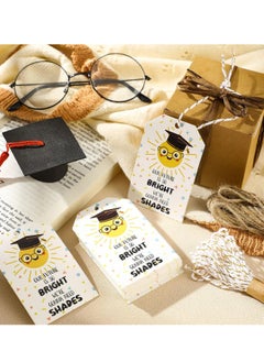 Generic 100 Pcs Graduate Gift Tags with Rope Graduation Party Favors Tags Paper Pre Punched Hanging Labels for Presents Graduation Party Favor Decoration Supplies Celebration Party DIY Crafts  - Image 4