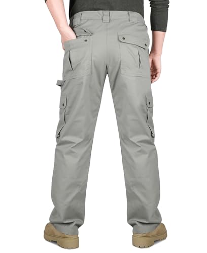 TICOMELA FR Pants for Men Flame Resistant Cargo Pants 7.5oz Gray (9 Pockets) Multi-Pocket Pants - Image 4
