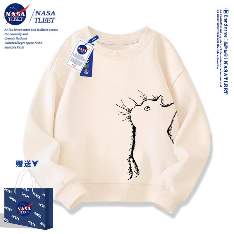 Nasa Joint Family Of Three Casual Sports Jacket For Boys And Girls Children Baby Children'S Clothes Crewneck Sweater - Image 1