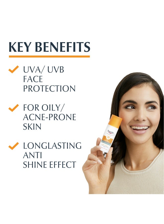 Eucerin Face Sunscreen Oil Control Gel-Cream Dry Touch For Blemish-Prone Skin 50ml - Image 4