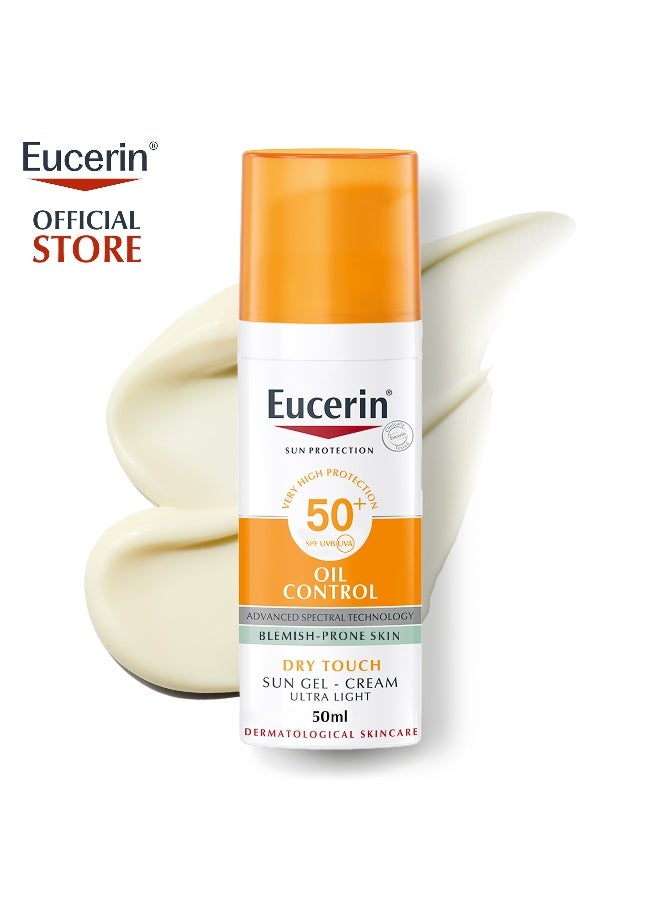 Eucerin Face Sunscreen Oil Control Gel-Cream Dry Touch For Blemish-Prone Skin 50ml - Image 1