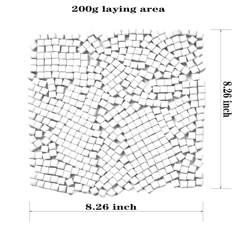 Pinuo&Ke 200 Pieces / 200 G Square Shapes 0.4X0.4 Inch Square Ceramic Mosaic Mosaic Tiles For Crafts  Colorful Stained Glass Pieces For Mosaic Projects - White - Image 3