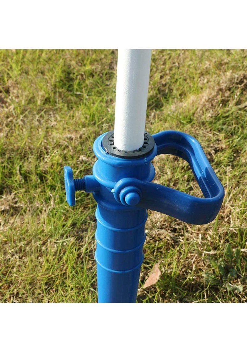 2PCS Adjustable Beach Umbrella Ground Anchor Spike Stretch Sand Stand Holder for Sun Beach Garden Patio Fishing Pole Blue - Image 4