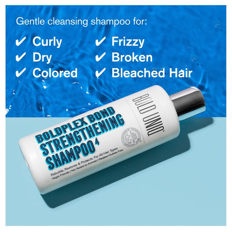 BOLD UNIQ BoldPlex 4 Bond Strengthening Protein Shampoo for Dry Damaged hair - Hydrating Formula for Curly, Dry, Colored, Frizzy, Broken or Bleached Hair Types. Cruelty-free & Vegan - Image 3