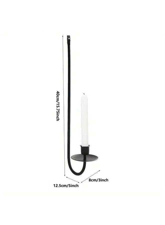 2pcs Holder A Elegant Metal Wall Mount Candle Sconce Holders Pillar Holder Modern Hanging For Living Room Bedroom Farmhouse Fireplace Wedding Wall Decorations - Image 3