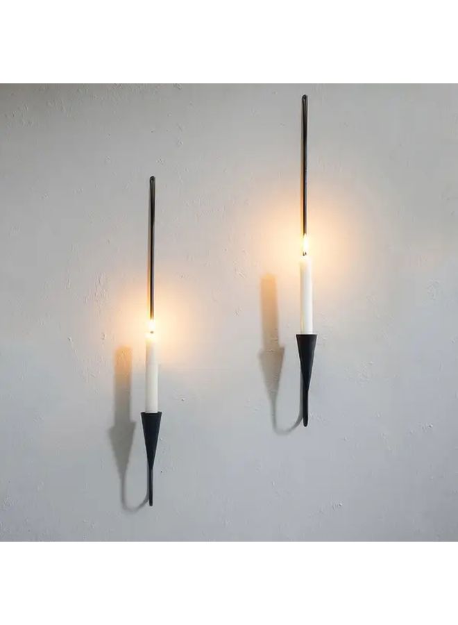 2pcs Holder A Elegant Metal Wall Mount Candle Sconce Holders Pillar Holder Modern Hanging For Living Room Bedroom Farmhouse Fireplace Wedding Wall Decorations - Image 2