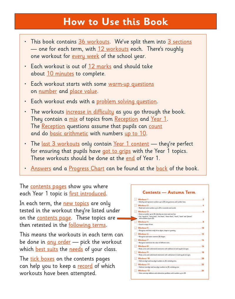 Ks1 Maths 10Minute Weekly Workouts Year 1 - Image 1