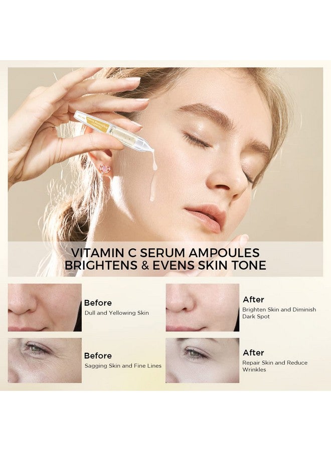 BACHERI Acheri Vitamin C Serum For Face With Hyaluronic Acid Glutathione Organic Aloe Vera Hydrating & Brightening Serum Dark Spot Remover Anti Aging Facial Serum 30 Ampoules - Image 4