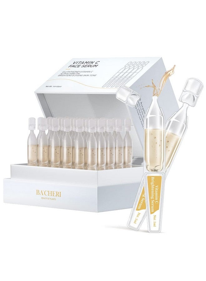 BACHERI Acheri Vitamin C Serum For Face With Hyaluronic Acid Glutathione Organic Aloe Vera Hydrating & Brightening Serum Dark Spot Remover Anti Aging Facial Serum 30 Ampoules - Image 2