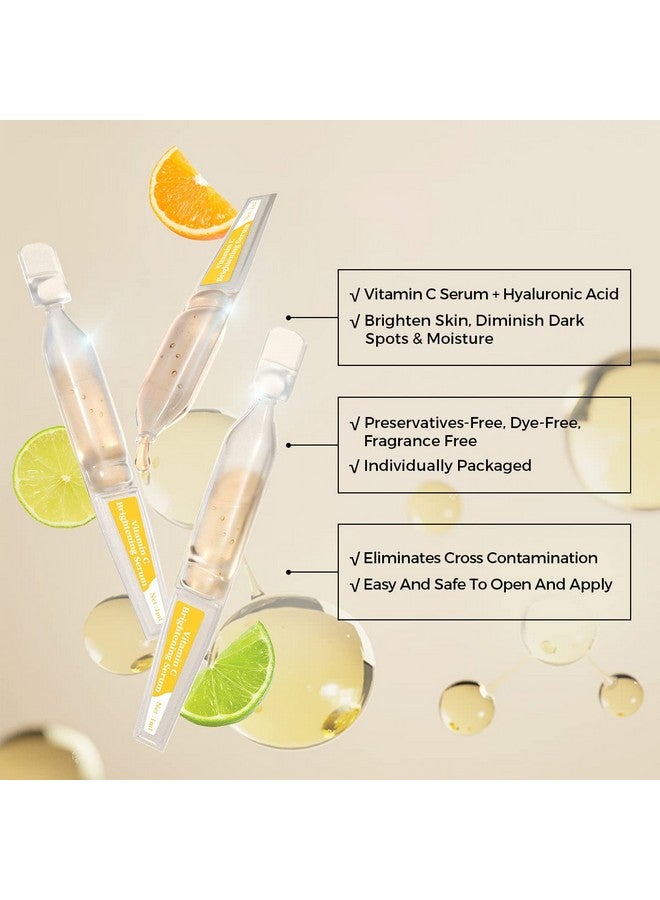 BACHERI Acheri Vitamin C Serum For Face With Hyaluronic Acid Glutathione Organic Aloe Vera Hydrating & Brightening Serum Dark Spot Remover Anti Aging Facial Serum 30 Ampoules - Image 3