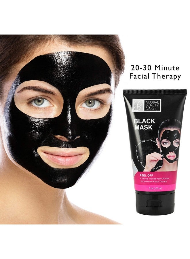 Global Beauty Care 5 oz 150 ml Black Peel-Off Mask: Charcoal Infused Peel-Off Mask - Image 5