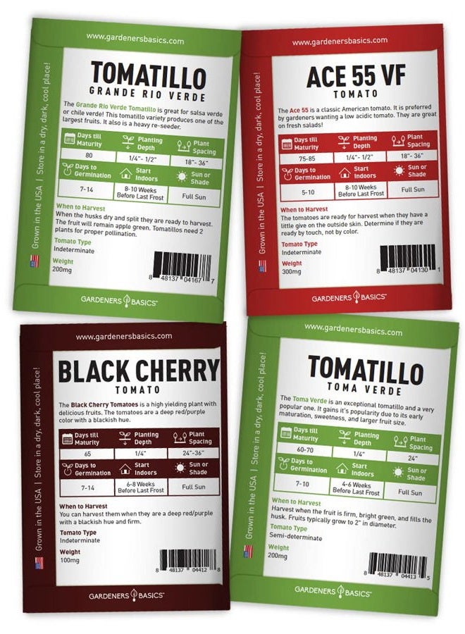 Gardeners Basics , Tomato Seeds For Planting 16 Variety Pack Heirloom Seeds, Tiny Tim, Cherry Beefsteak Roma Determinate And Indeterminate More, Non Gmo - Image 4