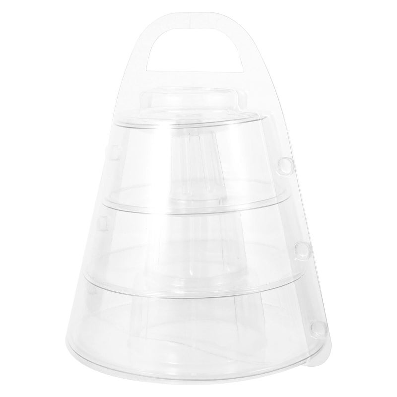 Transparent Macaron Display Rack with Cover Multi-Layer Dessert Storage Rack for Wedding Cake Tower - Image 1