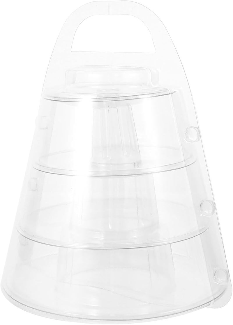 Transparent Macaron Display Rack with Cover Multi-Layer Dessert Storage Rack for Wedding Cake Tower - Image 2