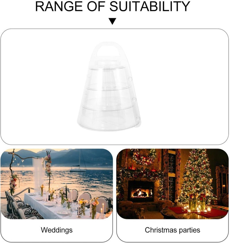 Transparent Macaron Display Rack with Cover Multi-Layer Dessert Storage Rack for Wedding Cake Tower - Image 4