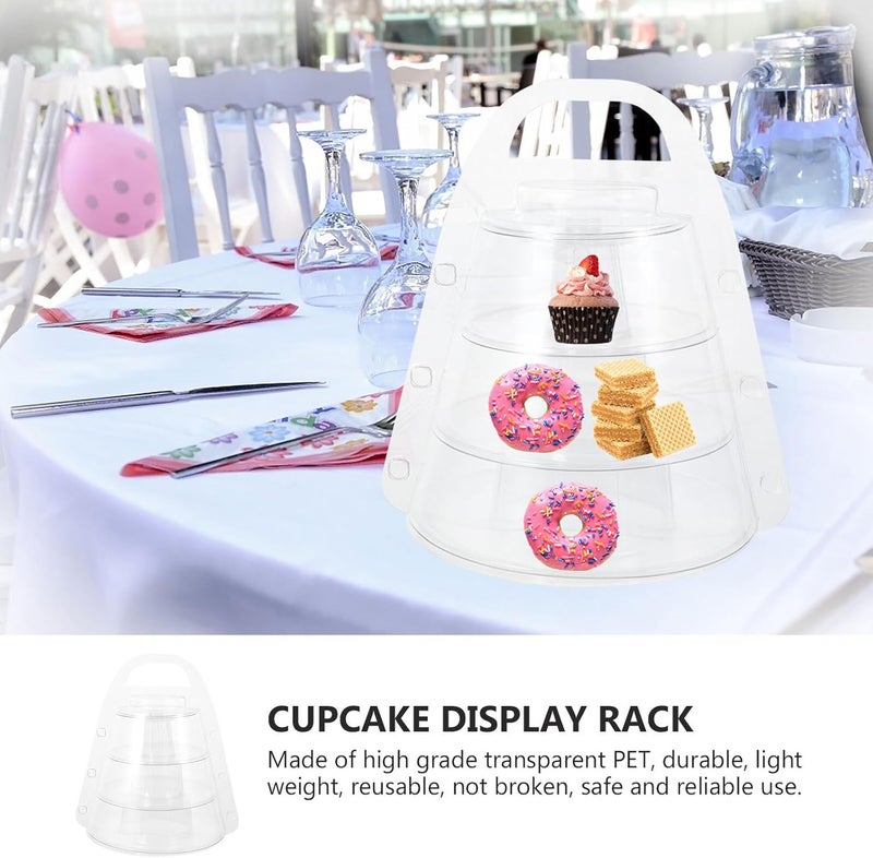 Transparent Macaron Display Rack with Cover Multi-Layer Dessert Storage Rack for Wedding Cake Tower - Image 3