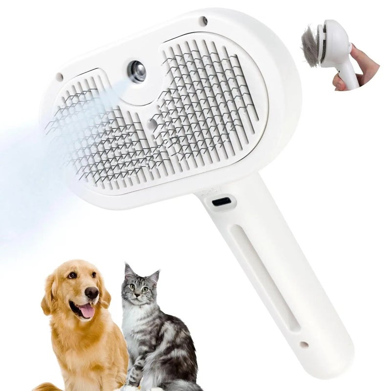 Bluejw 3-in-1 Cat Brush for Shedding with Water Spray - Pet Hair Removal Comb for Cats & Dogs - Gentle Cleaning & Massaging Brushes - Image 2