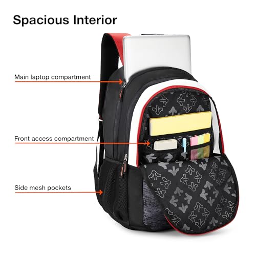 Nasher Miles 45 L Black Backpack with 3 compartment |Football Strike Casual,College and School, Polyester - Image 4