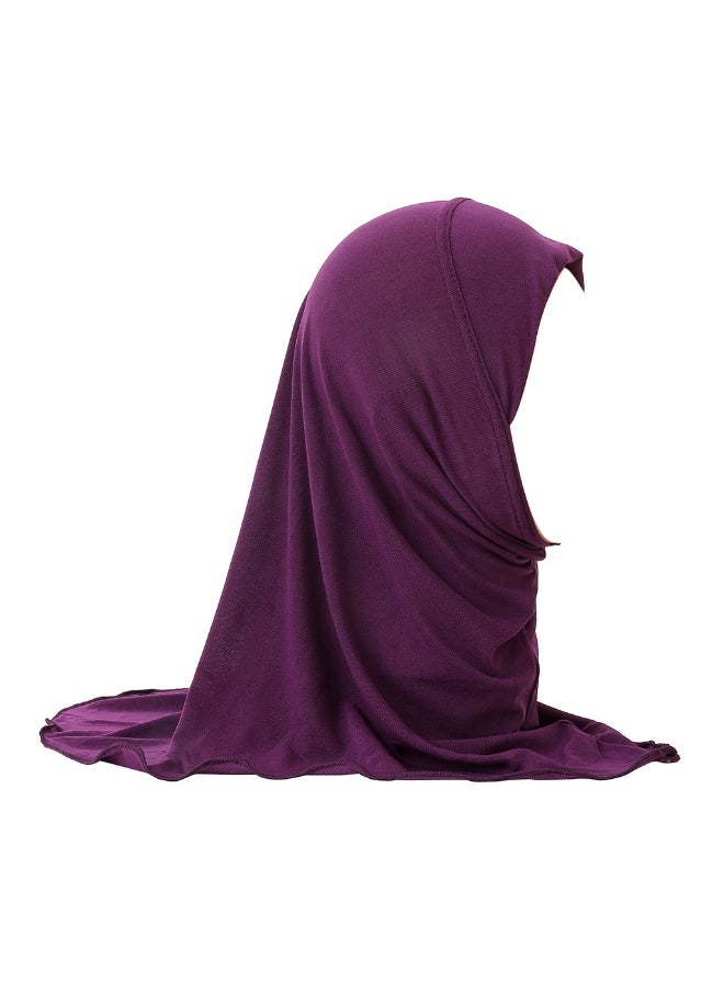 NIBEMINENT Girls Hijab Muslim Kids Scarf Headwear Solid Color for 2-6 Years Ready to Wear  - Image 1