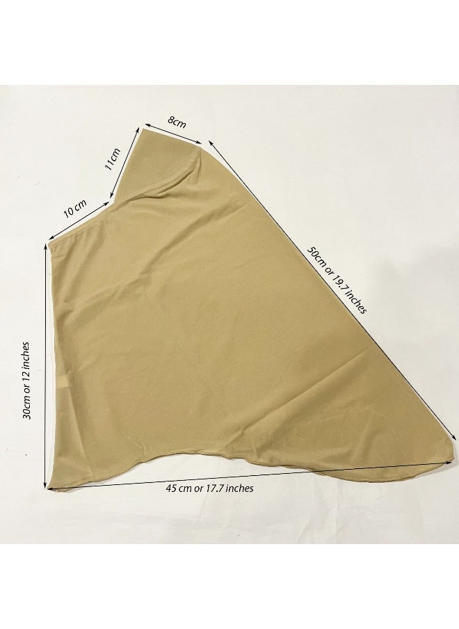 NIBEMINENT Girls Hijab Muslim Kids Scarf Headwear Solid Color for 2-6 Years Ready to Wear  - Image 2