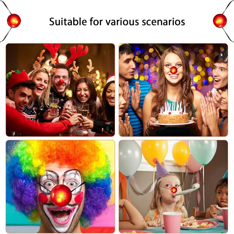Luminous Red Clown Nose 3-Piece Set  red - Image 4