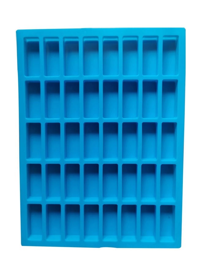 قالب مستطيل من السيليكون يحتوي على 40 تجويفا أزرق 29  x   22سم - Image 3