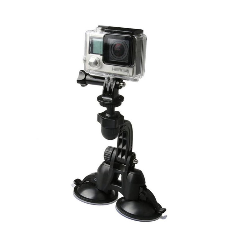 Lurrose Strong Double Cup Car Dash Cam Mount Easy Adhesive Installation Universal - Image 1