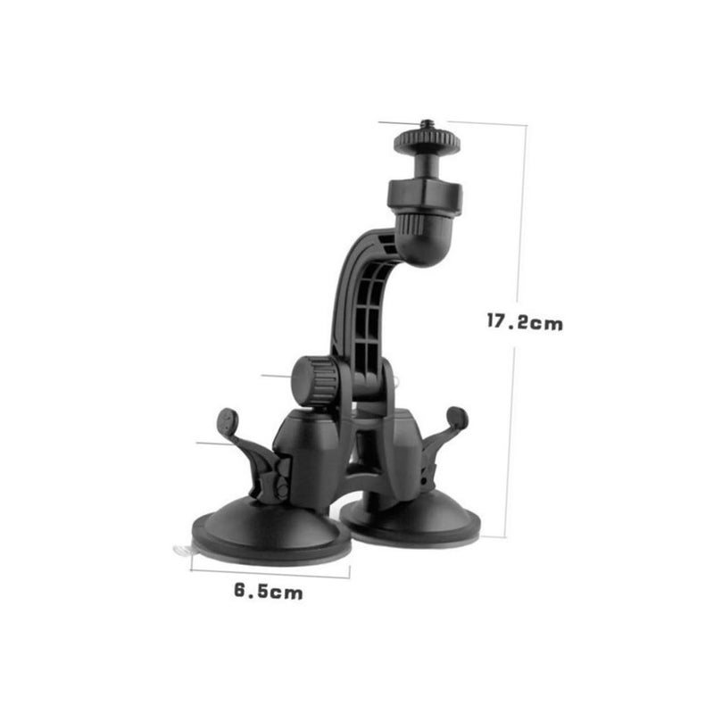 Lurrose Strong Double Cup Car Dash Cam Mount Easy Adhesive Installation Universal - Image 2