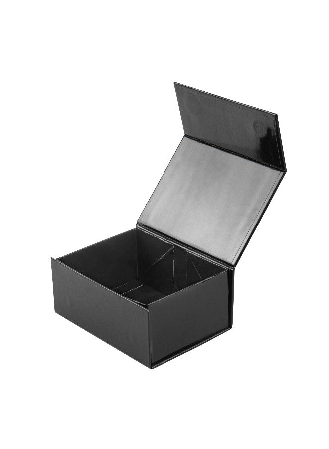 Restaurantware 5 x 4 x 2.4 Inch Magnetic Gift Boxes, 10 Sturdy Collapsible Gift Boxes - For Groomsman And Bridesmaid Proposals, Built-In Lid, Black Paper Luxury Storage Boxes, Grease-Resistant - Image 1