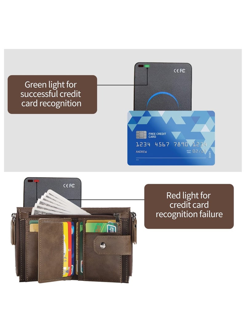 SOLARAE Men Wallet, Men Leather Wallet Rfid Blocking Credit Card Holder Foldable Purse, with Zipper Coin Pocket Bifold Wallet Men Blocking Credit Card Holder Coin Pocket Purse, Gifts for Men (Brown) - Image 3