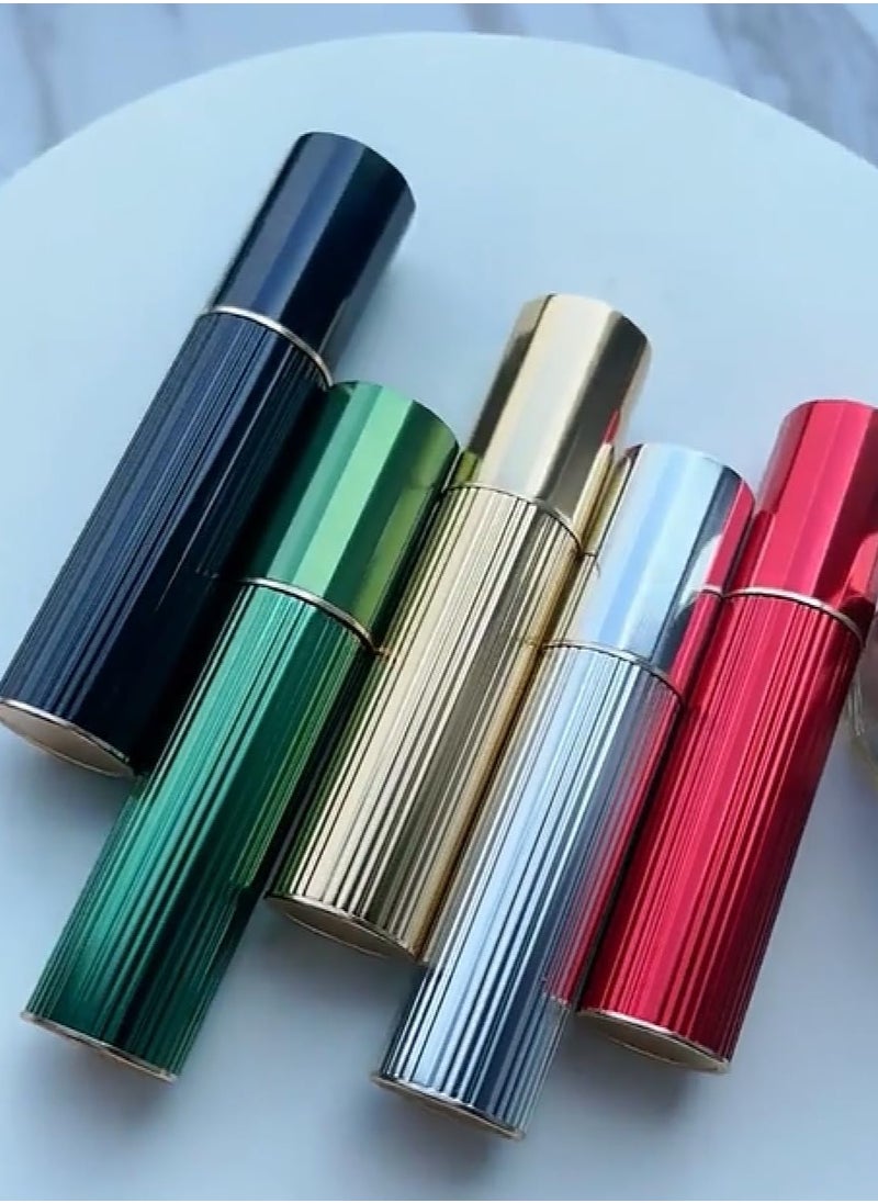 Generic - Perfume Atomiser Refillable Perfume Travel Bottle Perfume Atomizer Spray Portable Empty Fragrance Container for Aftershave Holiday and Night Out (black+gold) - Image 1
