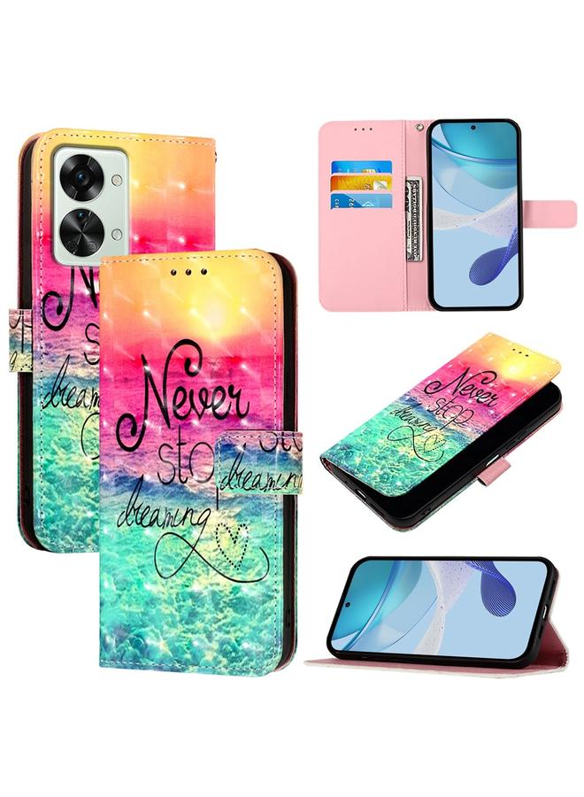 erorex Case For OnePlus Nord 2T 3D Painting Horizontal Flip Leather Phone Case - Image 1