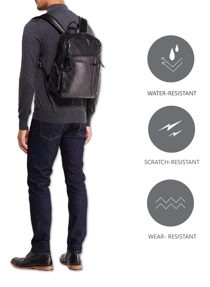 Trucare Bond Leather Backpack Black - 1094 - Image 5