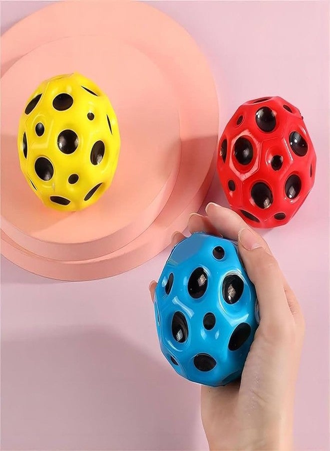Gowky Bouncy Coral Star Ball, Moon Crater Texture Soft Rubber Beach Garden Outdoor Indoor Picnic Ball - Image 2