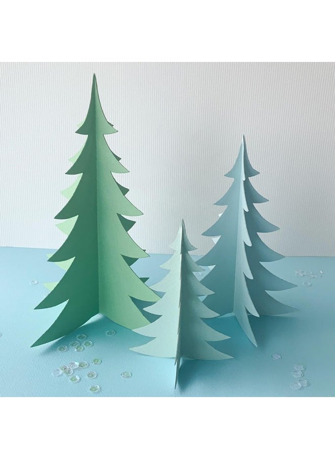 Pinfliers Pinfliers Christmas/Farm Theme Paper Trees Decoration for Christmas, Merry Xmas Decoration Items for Home Decor/Party Table Decorations|Centerpiece|Centre Piece, A Set of 4 Paper Trees,Multicolor  - Image 1