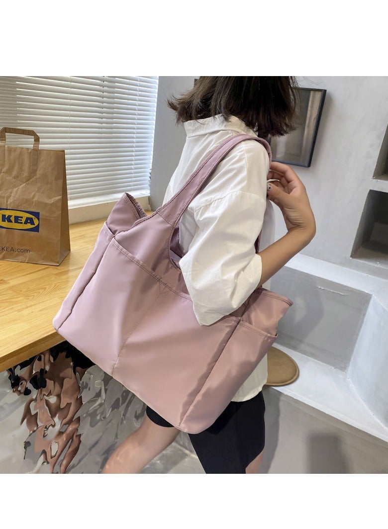 Multi Pocket Tote Shoulder Bag Multi-function Nylon Shoulder Handbag Travel Purse Bags - Image 3