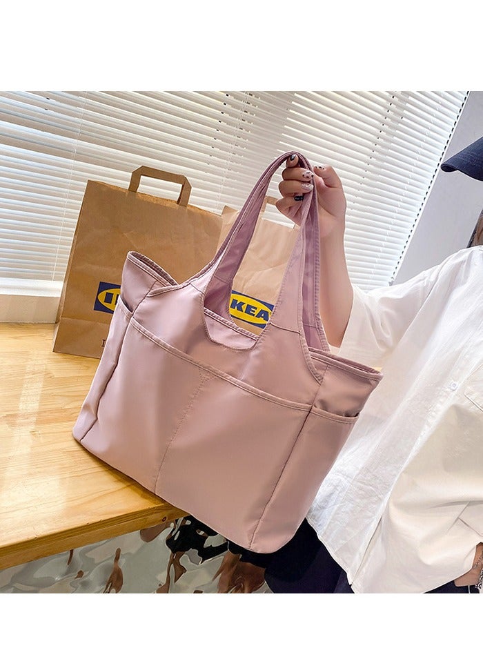 Multi Pocket Tote Shoulder Bag Multi-function Nylon Shoulder Handbag Travel Purse Bags - Image 5