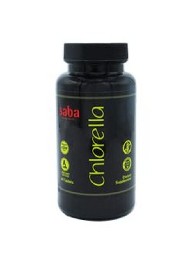 Saba Kombucha Saba Chlorella - Organics, Highest Potency, Pure Superfood, Cracked Cell Wall, High in Protein & Chlorophyll - 60 Tablets  - Image 1