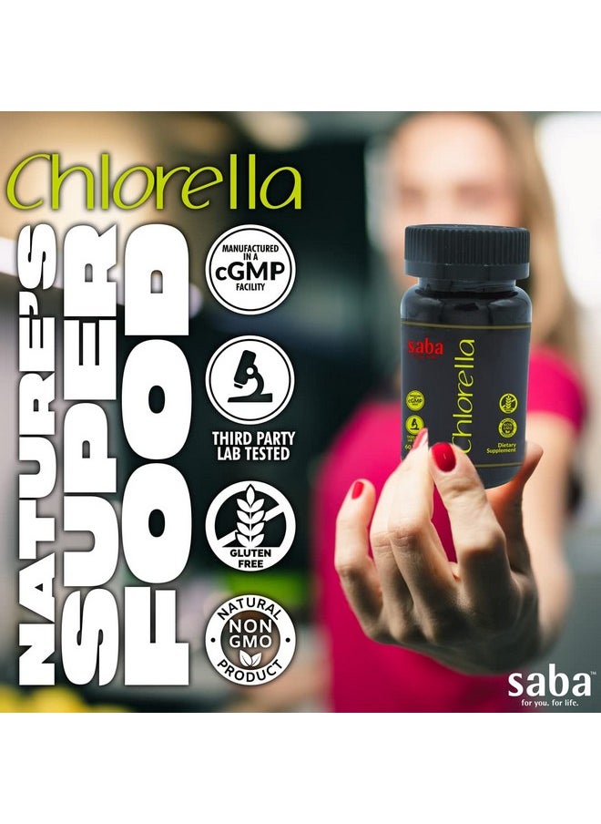 Saba Kombucha Saba Chlorella - Organics, Highest Potency, Pure Superfood, Cracked Cell Wall, High in Protein & Chlorophyll - 60 Tablets  - Image 4