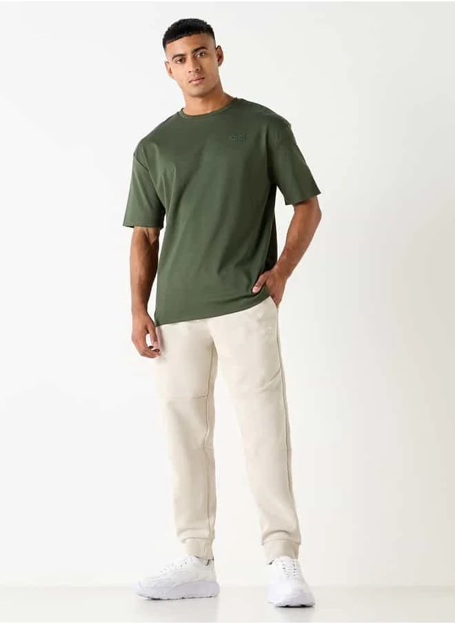 Kappa Kappa Panelled Joggers with Drawstring Closure and Pockets