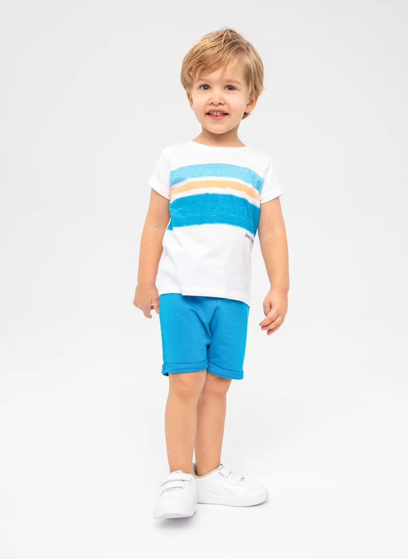 مينوتي Baby Boys  T-Shirt And Fleece Short Set