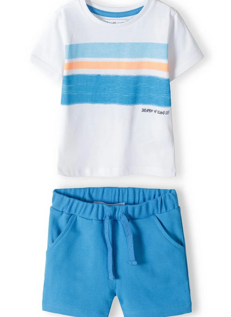 مينوتي Baby Boys  T-Shirt And Fleece Short Set