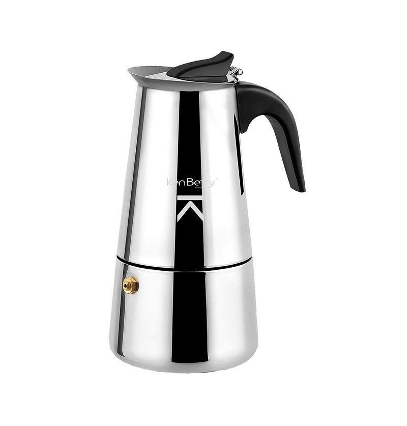 KenBerry Cafe Zest Stainless Steel Stovetop Coffee Percolator | South Indian Kaapi Maker | Moka Pot Espresso Maker | Mocha Pot Authentic Coffee Brewer- 6 Cups - Image 1